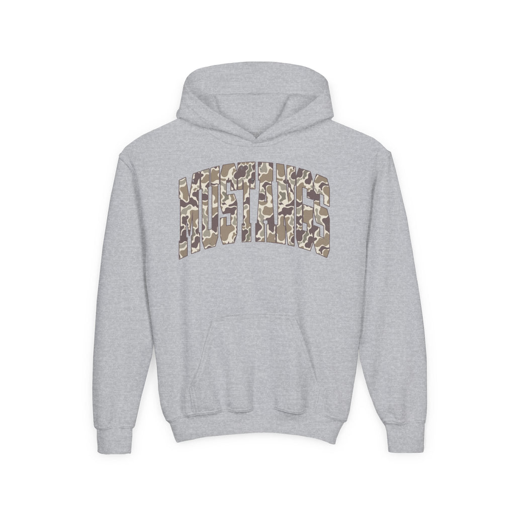 Youth Camo Mustang Hoodie