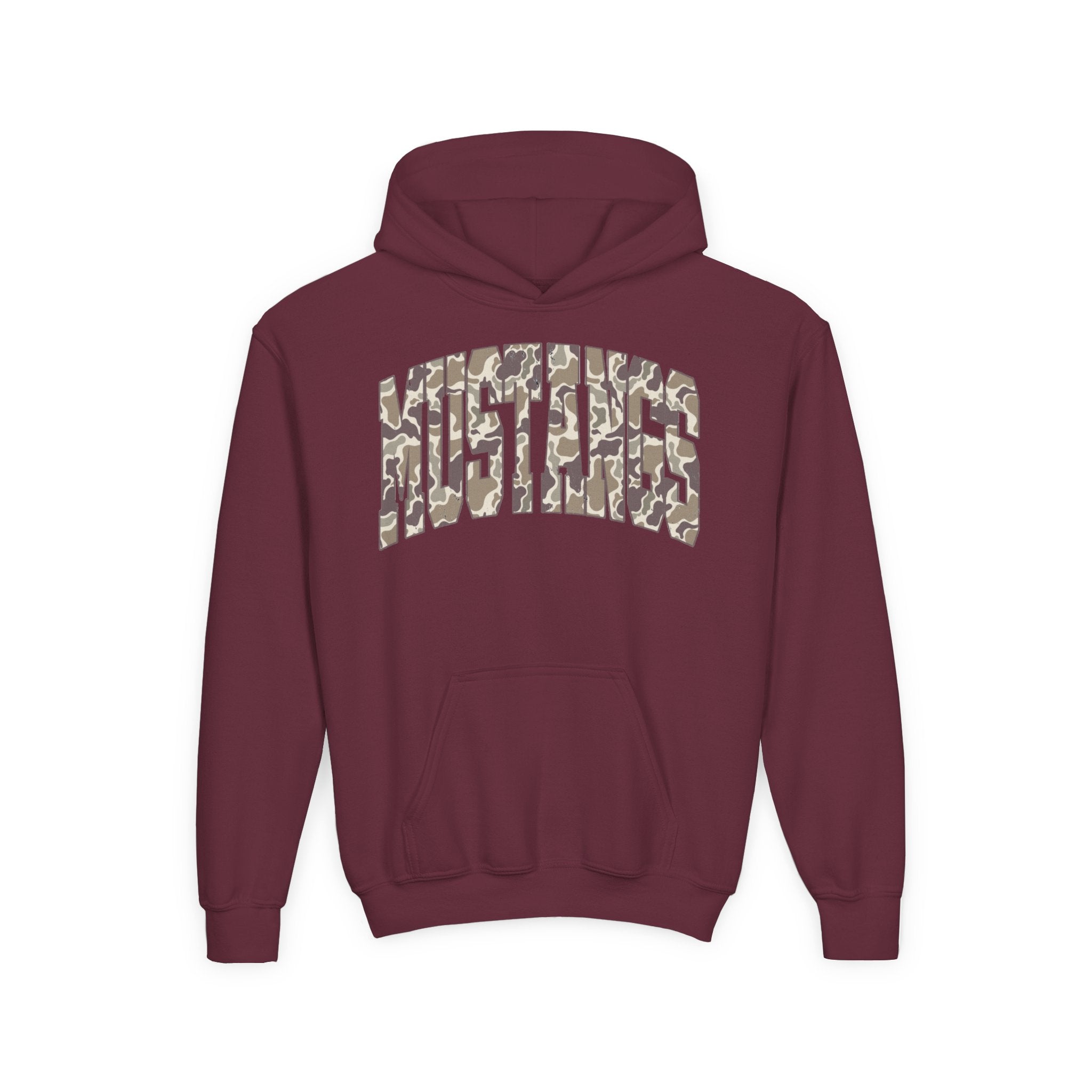 Youth Camo Mustang Hoodie